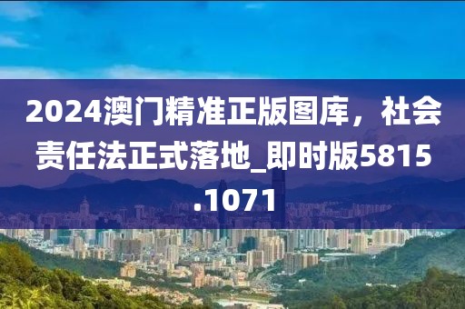 2024澳门精准正版图库，社会责任法正式落地_即时版5815.1071