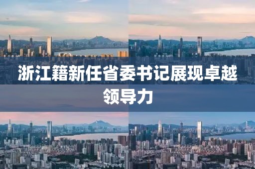 浙江籍新任省委书记展现卓越领导力