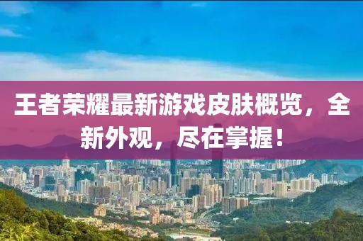 王者荣耀最新游戏皮肤概览，全新外观，尽在掌握！