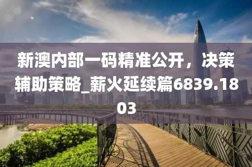 新澳内部一码精准公开，决策辅助策略_薪火延续篇6839.1803