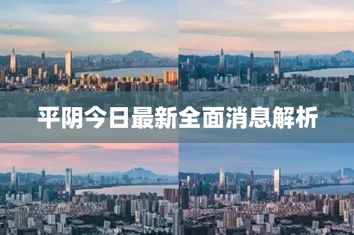 平阴今日最新全面消息解析