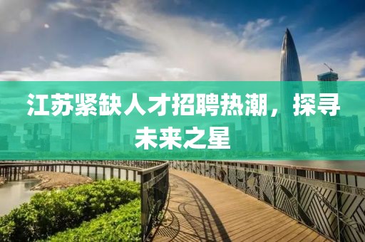 江苏紧缺人才招聘热潮，探寻未来之星
