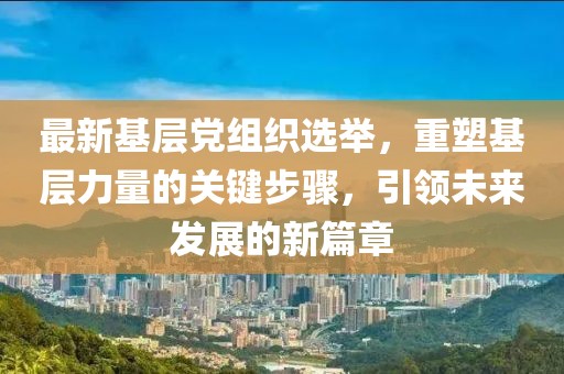 最新基层党组织选举，重塑基层力量的关键步骤，引领未来发展的新篇章