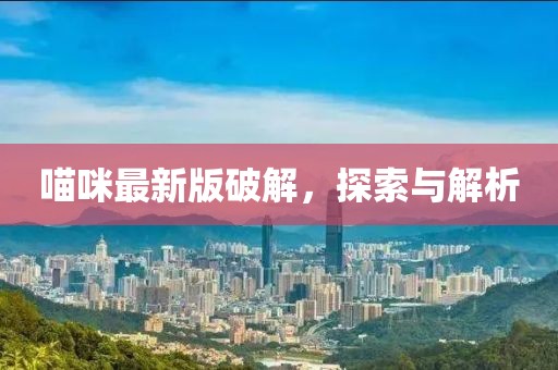 喵咪最新版破解，探索与解析
