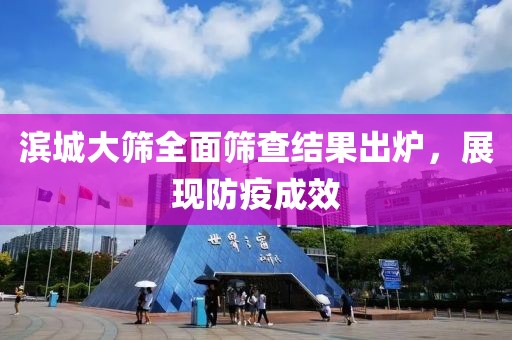滨城大筛全面筛查结果出炉，展现防疫成效