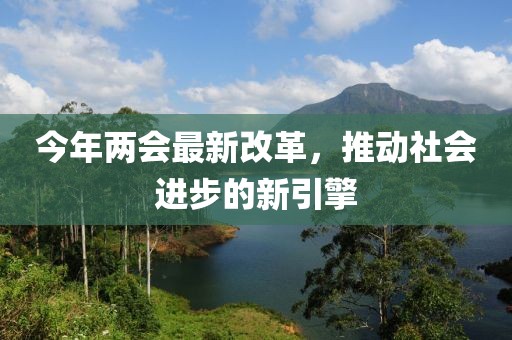今年两会最新改革，推动社会进步的新引擎