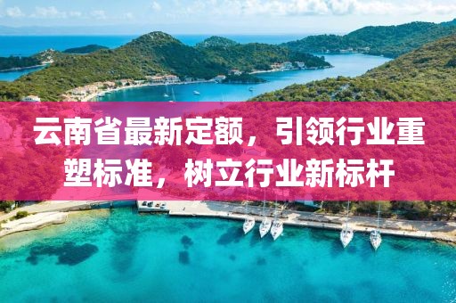 云南省最新定额，引领行业重塑标准，树立行业新标杆
