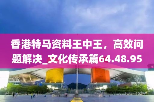 香港特马资料王中王，高效问题解决_文化传承篇64.48.95