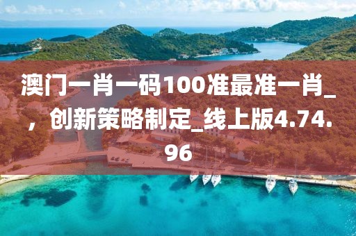 澳门一肖一码100准最准一肖_，创新策略制定_线上版4.74.96