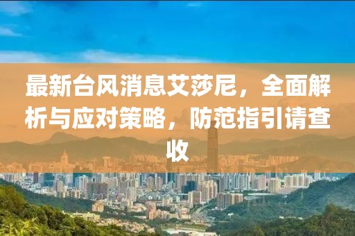 最新台风消息艾莎尼，全面解析与应对策略，防范指引请查收