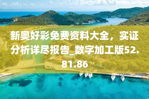 新奥好彩免费资料大全，实证分析详尽报告_数字加工版52.81.86