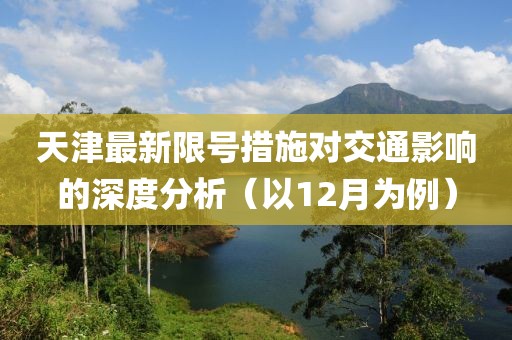 天津最新限号措施对交通影响的深度分析（以12月为例）