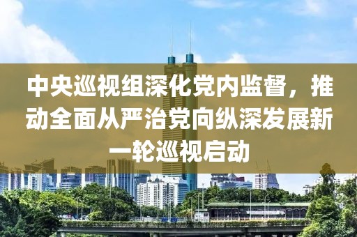 中央巡视组深化党内监督，推动全面从严治党向纵深发展新一轮巡视启动