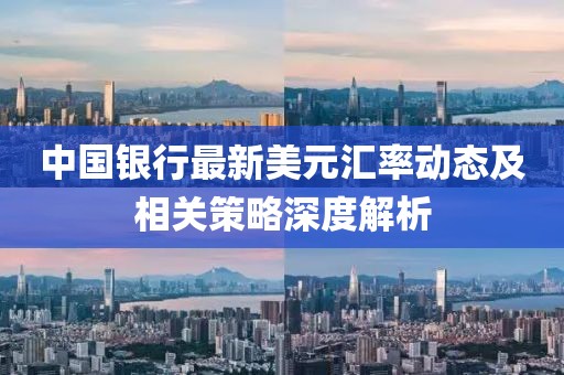 中国银行最新美元汇率动态及相关策略深度解析
