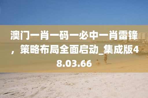 澳门一肖一码一必中一肖雷锋，策略布局全面启动_集成版48.03.66