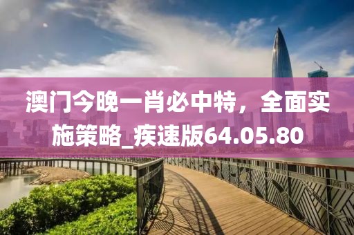 澳门今晚一肖必中特，全面实施策略_疾速版64.05.80
