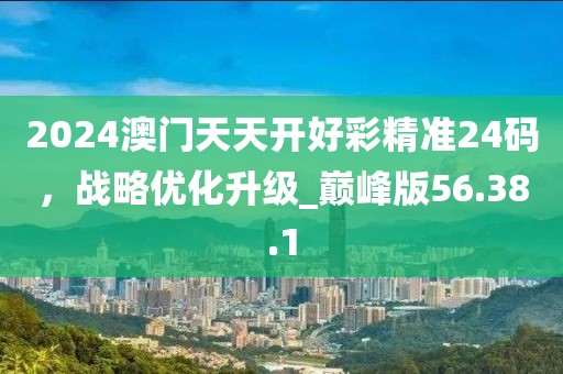 2024澳门天天开好彩精准24码，战略优化升级_巅峰版56.38.1