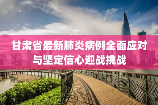 甘肃省最新肺炎病例全面应对与坚定信心迎战挑战