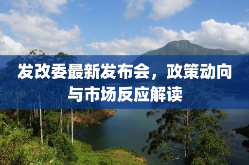 发改委最新发布会，政策动向与市场反应解读