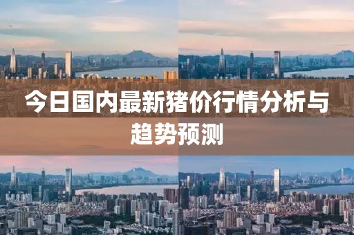 今日国内最新猪价行情分析与趋势预测