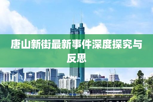 唐山新街最新事件深度探究与反思