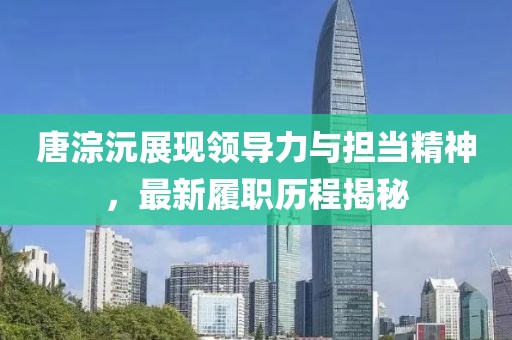 唐淙沅展现领导力与担当精神，最新履职历程揭秘