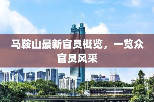 马鞍山最新官员概览，一览众官员风采