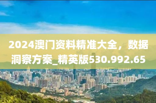 2024澳门资料精准大全，数据洞察方案_精英版530.992.65