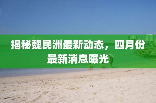 揭秘魏民洲最新动态，四月份最新消息曝光
