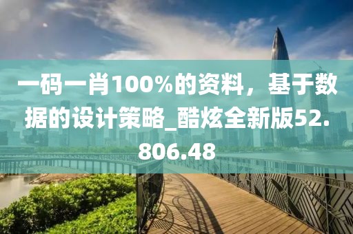 一码一肖100%的资料，基于数据的设计策略_酷炫全新版52.806.48