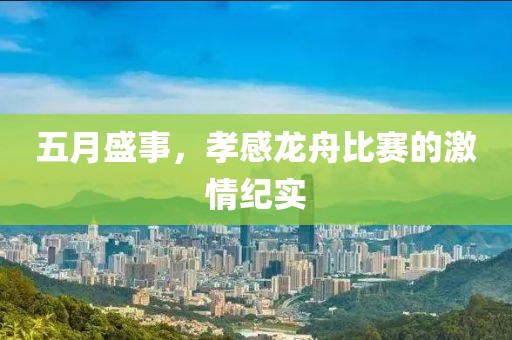 五月盛事，孝感龙舟比赛的激情纪实