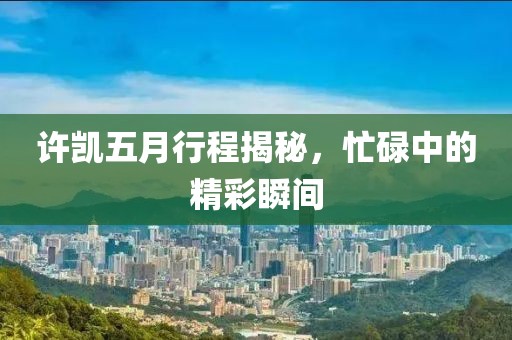 许凯五月行程揭秘，忙碌中的精彩瞬间