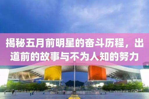 揭秘五月前明星的奋斗历程，出道前的故事与不为人知的努力