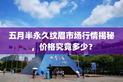 五月半永久纹眉市场行情揭秘，价格究竟多少？