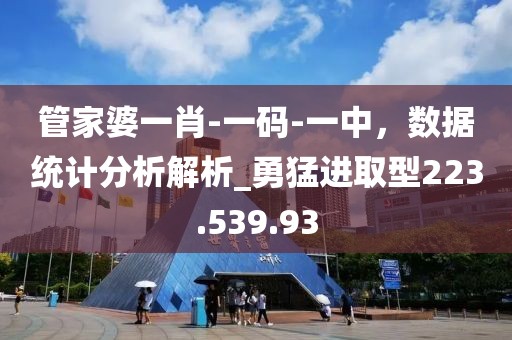 管家婆一肖-一码-一中，数据统计分析解析_勇猛进取型223.539.93