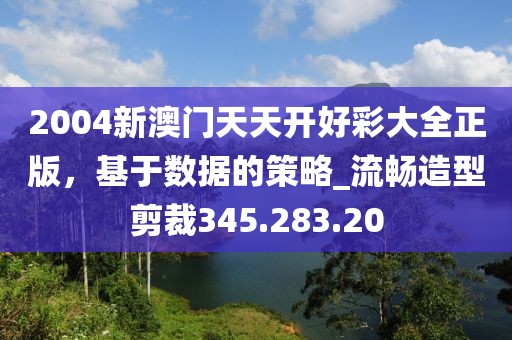 2004新澳门天天开好彩大全正版，基于数据的策略_流畅造型剪裁345.283.20
