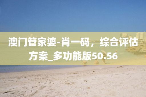 澳门管家婆-肖一码，综合评估方案_多功能版50.56