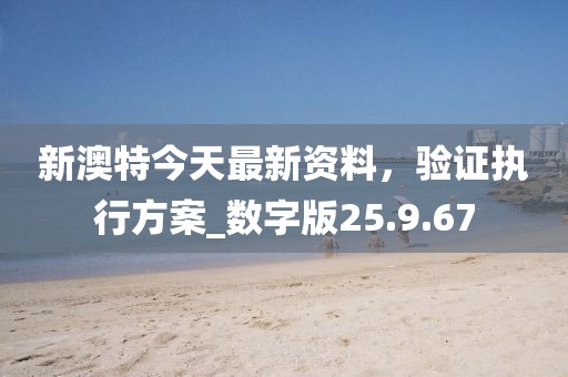 新澳特今天最新资料，验证执行方案_数字版25.9.67