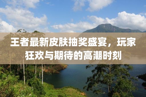 王者最新皮肤抽奖盛宴，玩家狂欢与期待的高潮时刻