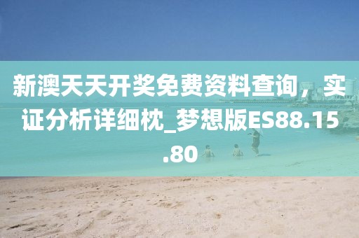 新澳天天开奖免费资料查询，实证分析详细枕_梦想版ES88.15.80
