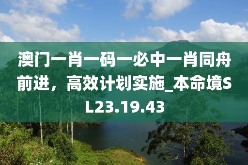 澳门一肖一码一必中一肖同舟前进，高效计划实施_本命境SL23.19.43