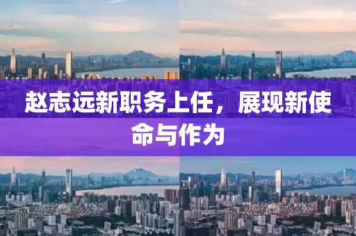 赵志远新职务上任，展现新使命与作为