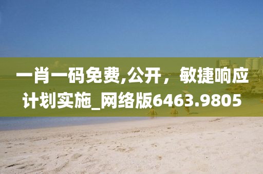 一肖一码免费,公开，敏捷响应计划实施_网络版6463.9805