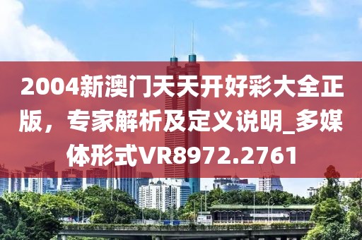 2004新澳门天天开好彩大全正版，专家解析及定义说明_多媒体形式VR8972.2761