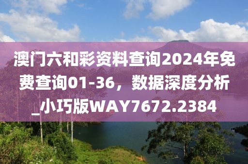 澳门六和彩资料查询2024年免费查询01-36，数据深度分析_小巧版WAY7672.2384