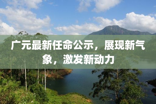 广元最新任命公示，展现新气象，激发新动力
