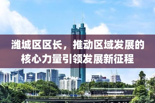 潍城区区长，推动区域发展的核心力量引领发展新征程