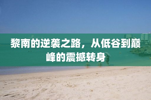 黎南的逆袭之路，从低谷到巅峰的震撼转身