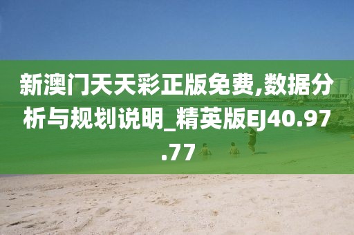 新澳门天天彩正版免费,数据分析与规划说明_精英版EJ40.97.77