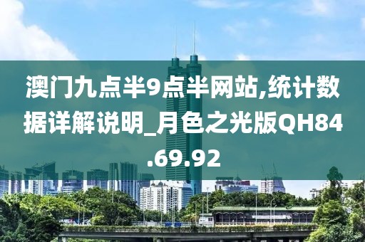 澳门九点半9点半网站,统计数据详解说明_月色之光版QH84.69.92